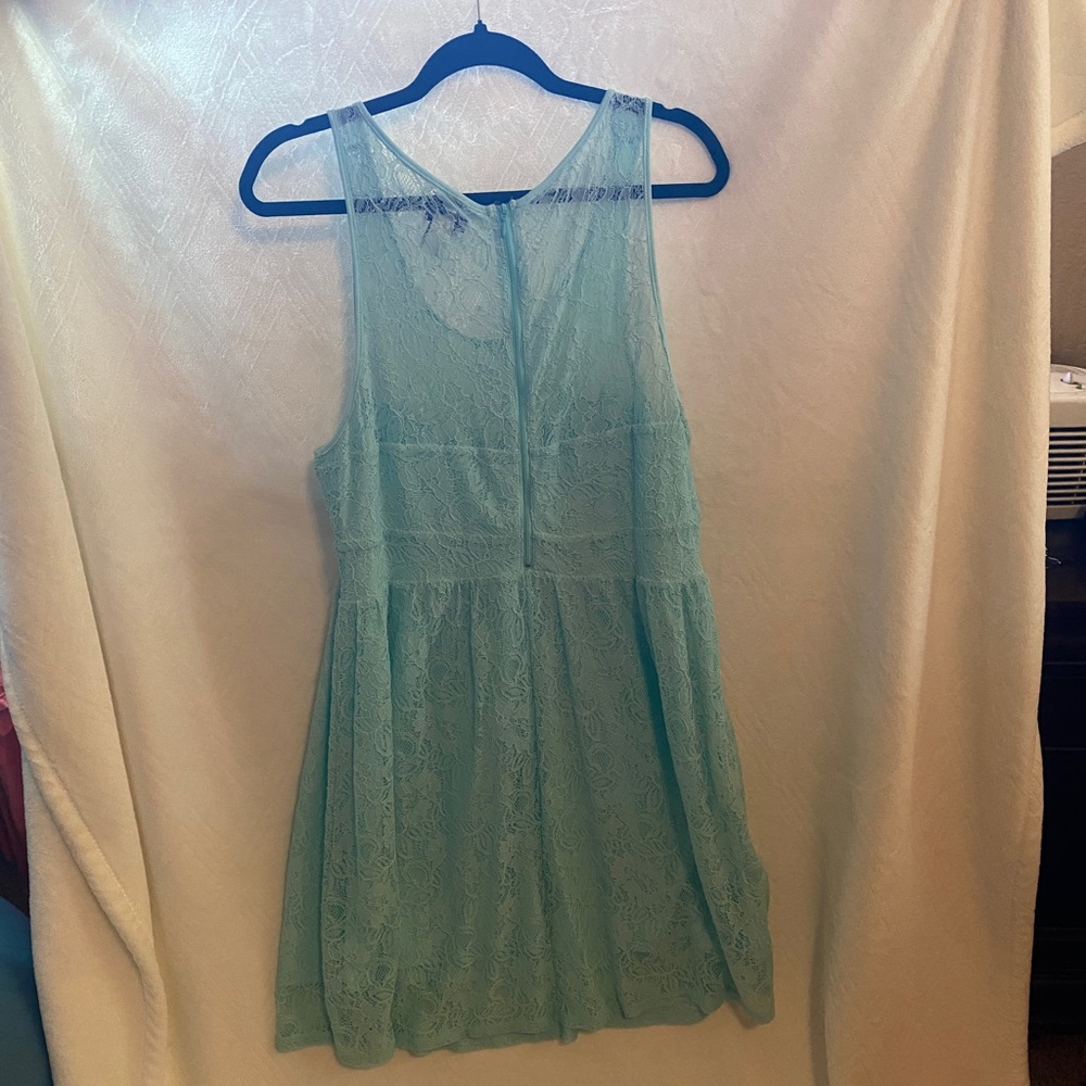 Light blue Torrid lacy dress size 16